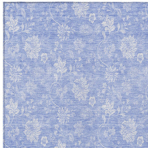 Homeroots 3' Artichoke Green Floral Washable Area Rug - Perfect For Indoor & Outdoor Spaces, Stain Resistant 5' X 8' Polyester 581444