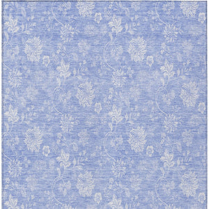 Homeroots 3' Artichoke Green Floral Washable Area Rug - Perfect For Indoor & Outdoor Spaces, Stain Resistant 5' X 8' Polyester 581444