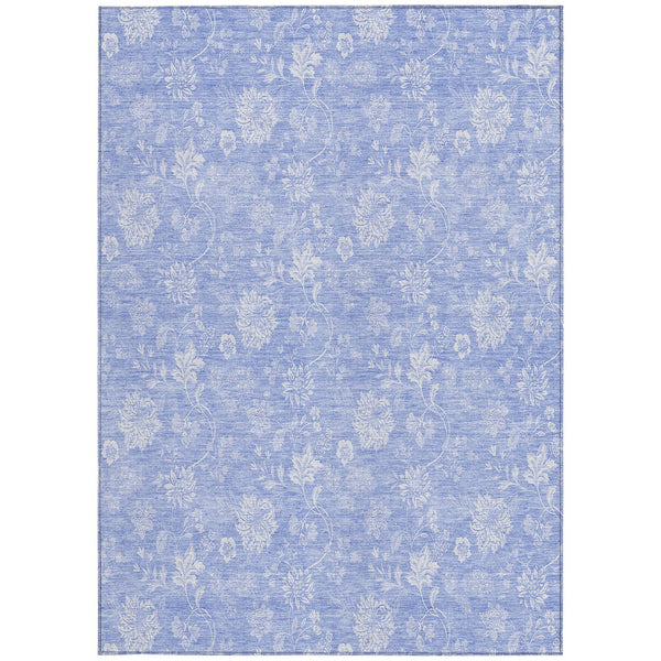 Homeroots 3' Artichoke Green Floral Washable Area Rug - Perfect For Indoor & Outdoor Spaces, Stain Resistant 9' X 12' Polyester 581447