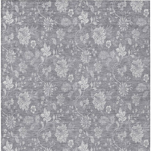 Homeroots 3' Artichoke Green Floral Washable Area Rug - Perfect For Indoor & Outdoor Spaces, Stain Resistant 10' X 14' Polyester 581454