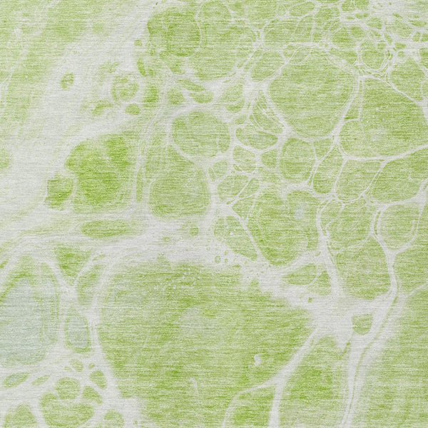 Homeroots 3' Artichoke Green Nautical Area Rug - Washable Indoor Outdoor Design For Home And Patio Use 9' X 12' Polyester 581459