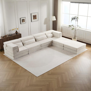 English Elm Compression Modular Floor Sofa Bed - Cozy, Versatile Lounge With Memory Foam & No Assembly Needed! W3723S00039