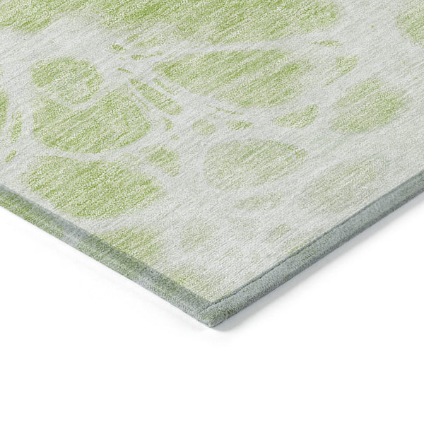 Homeroots 3' Artichoke Green Nautical Area Rug - Washable Indoor Outdoor Design For Home And Patio Use 10' X 14' Polyester 581460