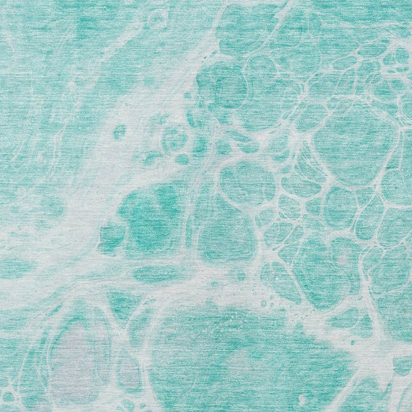 Homeroots 3' Artichoke Green Nautical Area Rug - Washable Indoor Outdoor Design For Home And Patio Use 5' X 8' Polyester 581462