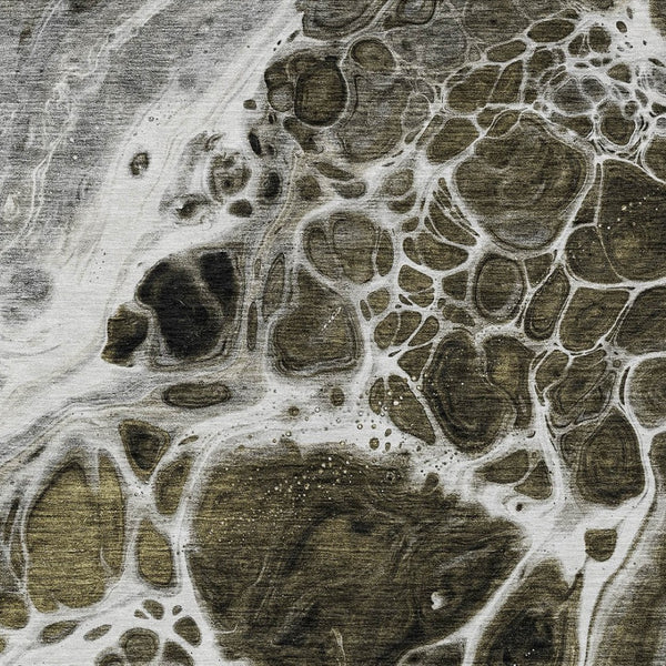 Homeroots 3' Artichoke Green Nautical Area Rug - Washable Indoor Outdoor Design For Home And Patio Use 5' X 8' Polyester 581468