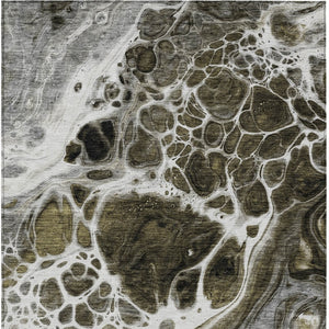 Homeroots 3' Artichoke Green Nautical Area Rug - Washable Indoor Outdoor Design For Home And Patio Use 9' X 12' Polyester 581471