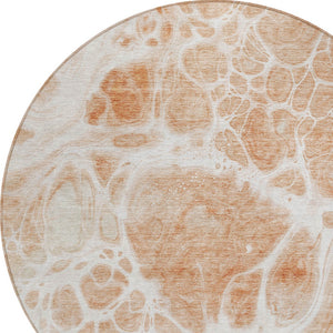 Homeroots 3' Artichoke Green Nautical Area Rug - Washable Indoor Outdoor Design For Home And Patio Use 8' Round Polyester 581475