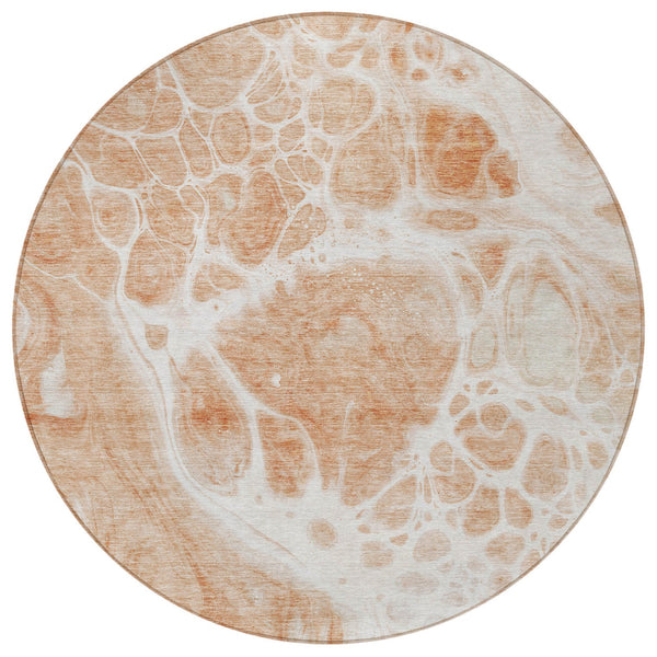 Homeroots 3' Artichoke Green Nautical Area Rug - Washable Indoor Outdoor Design For Home And Patio Use 8' Round Polyester 581475