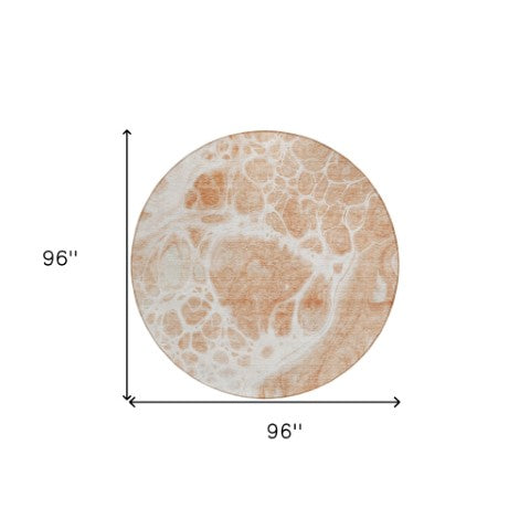 Homeroots 3' Artichoke Green Nautical Area Rug - Washable Indoor Outdoor Design For Home And Patio Use 8' Round Polyester 581475