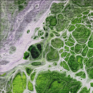 Homeroots 3' Artichoke Green Nautical Area Rug - Washable Indoor Outdoor Design For Home And Patio Use 10' X 14' Polyester 581484