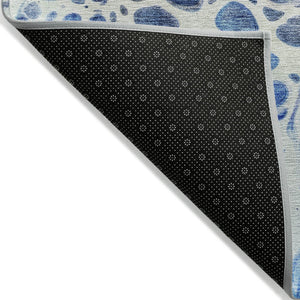 Homeroots 3' Artichoke Green Nautical Area Rug - Washable Indoor Outdoor Design For Home And Patio Use 3' X 5' Polyester 581485