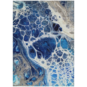 Homeroots 3' Artichoke Green Nautical Area Rug - Washable Indoor Outdoor Design For Home And Patio Use 10' X 14' Polyester 581490