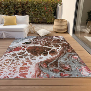 Homeroots 3' Artichoke Green Nautical Area Rug - Washable Indoor Outdoor Design For Home And Patio Use 10' X 14' Polyester 581496