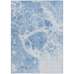 Homeroots 3' Artichoke Green Nautical Area Rug - Washable Indoor Outdoor Design For Home And Patio Use 5' X 8' Polyester 581498