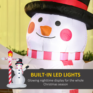 English Elm Homcom 7Ft Inflatable Snowman With Led Street Light - Cheerful Holiday Outdoor Decor For Easy Display W2225P229258