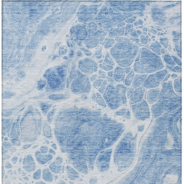 Homeroots 3' Artichoke Green Nautical Area Rug - Washable Indoor Outdoor Design For Home And Patio Use 8' X 10' Polyester 581500