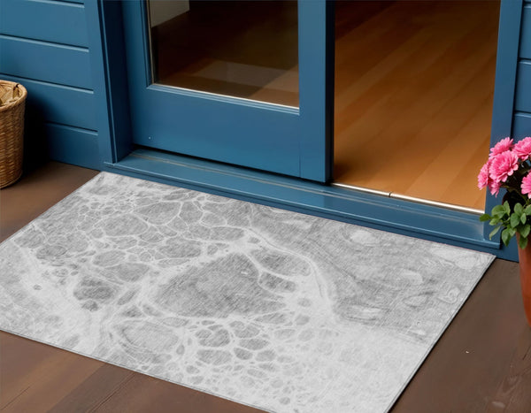 Homeroots 3' Artichoke Green Nautical Area Rug - Washable Indoor Outdoor Design For Home And Patio Use 3' X 5' Polyester 581503