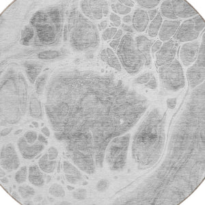 Homeroots 3' Artichoke Green Nautical Area Rug - Washable Indoor Outdoor Design For Home And Patio Use 8' Round Polyester 581505