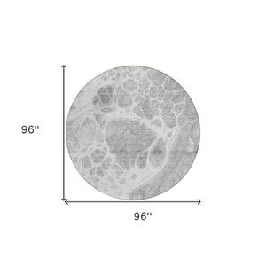 Homeroots 3' Artichoke Green Nautical Area Rug - Washable Indoor Outdoor Design For Home And Patio Use 8' Round Polyester 581505