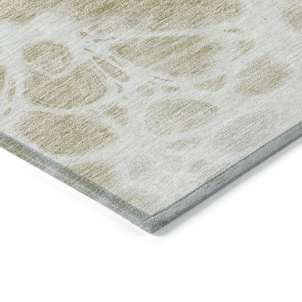 Homeroots 3' Artichoke Green Nautical Area Rug - Washable Indoor Outdoor Design For Home And Patio Use 5' X 8' Polyester 581516