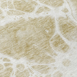 Homeroots 3' Artichoke Green Nautical Area Rug - Washable Indoor Outdoor Design For Home And Patio Use 8' Round Polyester 581517