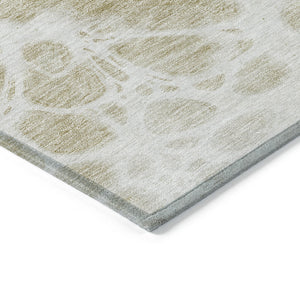 Homeroots 3' Artichoke Green Nautical Area Rug - Washable Indoor Outdoor Design For Home And Patio Use 9' X 12' Polyester 581519