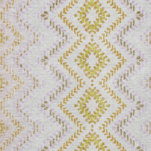 Homeroots 3' Geometric Beige Orange And Red Washable Area Rug For Indoor And Outdoor Spaces, Durable Design 3' X 5' Polyester 581533