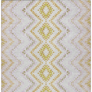 Homeroots 3' Geometric Beige Orange And Red Washable Area Rug For Indoor And Outdoor Spaces, Durable Design 9' X 12' Polyester 581537