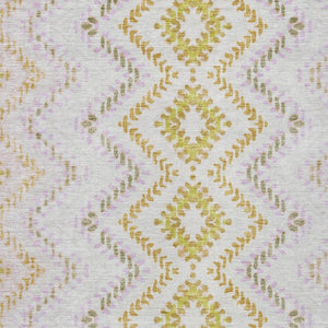 Homeroots 3' Geometric Beige Orange And Red Washable Area Rug For Indoor And Outdoor Spaces, Durable Design 10' X 14' Polyester 581538