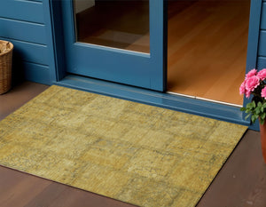 Homeroots 3' Beige Taupe And Brown Patchwork Washable Area Rug For Indoor Or Outdoor Spaces, Stylish & Durable 3' X 5' Polyester 581599
