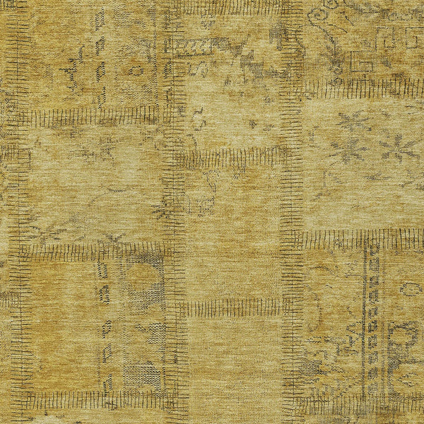 Homeroots 3' Beige Taupe And Brown Patchwork Washable Area Rug For Indoor Or Outdoor Spaces, Stylish & Durable 5' X 8' Polyester 581600