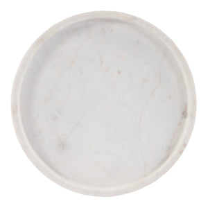 Butler Specialty Berlin Luxurious Round Marble Side Table With Sturdy Iron Base - Perfect Accent For Any Room White And Black Iron,Marble 5816025-butler