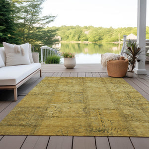 Homeroots 3' Beige Taupe And Brown Patchwork Washable Area Rug For Indoor Or Outdoor Spaces, Stylish & Durable 8' X 10' Polyester 581602