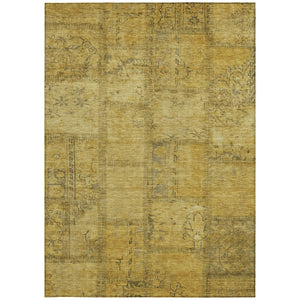 Homeroots 3' Beige Taupe And Brown Patchwork Washable Area Rug For Indoor Or Outdoor Spaces, Stylish & Durable 9' X 12' Polyester 581603