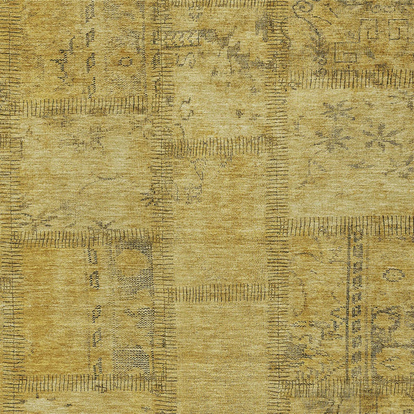 Homeroots 3' Beige Taupe And Brown Patchwork Washable Area Rug For Indoor Or Outdoor Spaces, Stylish & Durable 10' X 14' Polyester 581604