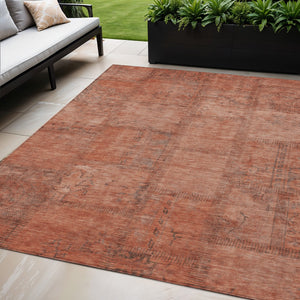 Homeroots 3' Beige Taupe And Brown Patchwork Washable Area Rug For Indoor Or Outdoor Spaces, Stylish & Durable 5' X 8' Polyester 581612