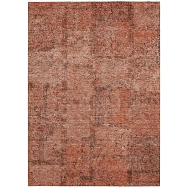 Homeroots 3' Beige Taupe And Brown Patchwork Washable Area Rug For Indoor Or Outdoor Spaces, Stylish & Durable 8' X 10' Polyester 581614