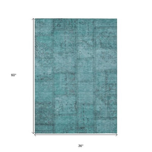 Homeroots 3' Beige Taupe And Brown Patchwork Washable Area Rug For Indoor Or Outdoor Spaces, Stylish & Durable 3' X 5' Polyester 581617