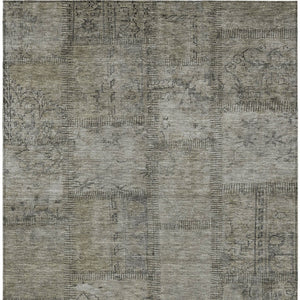 Homeroots 3' Beige Taupe And Brown Patchwork Washable Area Rug For Indoor Or Outdoor Spaces, Stylish & Durable 3' X 5' Polyester 581623