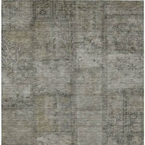 Homeroots 3' Beige Taupe And Brown Patchwork Washable Area Rug For Indoor Or Outdoor Spaces, Stylish & Durable 5' X 8' Polyester 581624