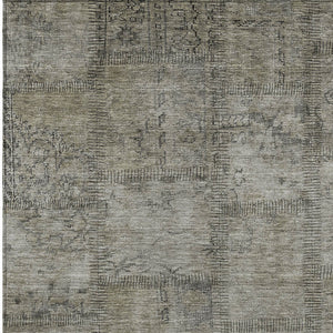 Homeroots 3' Beige Taupe And Brown Patchwork Washable Area Rug For Indoor Or Outdoor Spaces, Stylish & Durable 10' X 14' Polyester 581628