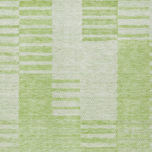 Homeroots 3' Stylish Artichoke Green And Mint Striped Washable Indoor-outdoor Area Rug For All Spaces 5' X 8' Polyester 581630