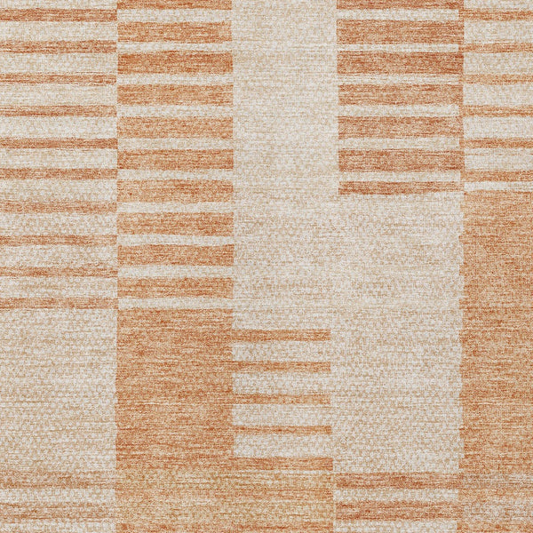 Homeroots 3' Stylish Artichoke Green And Mint Striped Washable Indoor-outdoor Area Rug For All Spaces 3' X 5' Polyester 581665