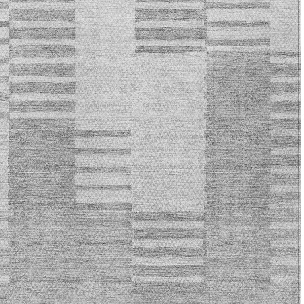 Homeroots 3' Stylish Artichoke Green And Mint Striped Washable Indoor-outdoor Area Rug For All Spaces 5' X 8' Polyester 581672