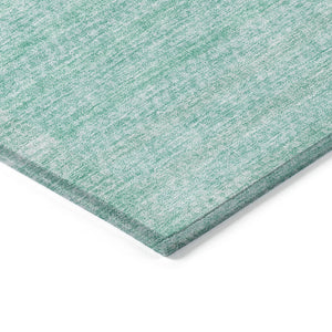 Homeroots 3' Stylish Artichoke Green And Mint Striped Washable Indoor-outdoor Area Rug For All Spaces 8' X 10' Polyester 581680