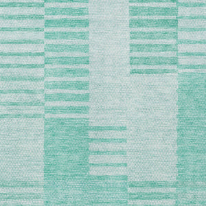 Homeroots 3' Stylish Artichoke Green And Mint Striped Washable Indoor-outdoor Area Rug For All Spaces 8' X 10' Polyester 581680