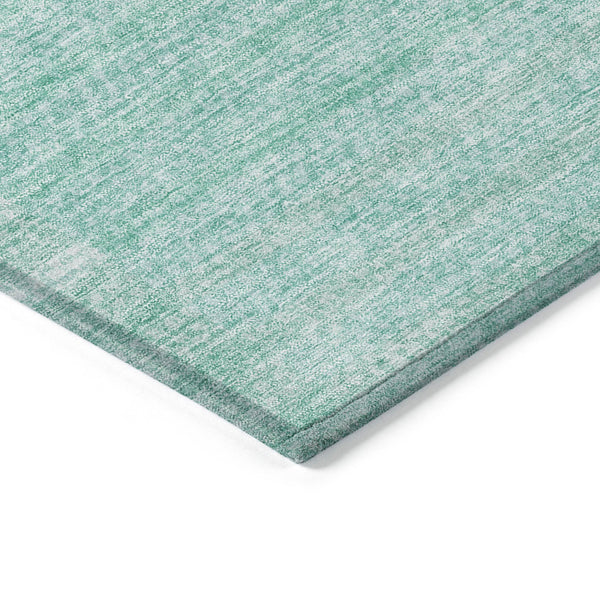 Homeroots 3' Stylish Artichoke Green And Mint Striped Washable Indoor-outdoor Area Rug For All Spaces 10' X 14' Polyester 581682