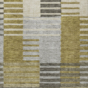 Homeroots 3' Brown Gold Taupe Striped Washable Area Rug - Perfect For Indoor And Outdoor Spaces, Durable Design 10' X 14' Polyester 581688