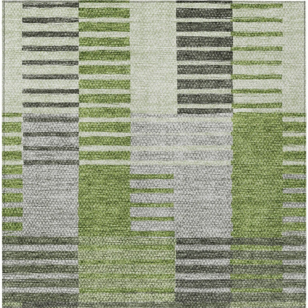 Homeroots 3' Brown Gold Taupe Striped Washable Area Rug - Perfect For Indoor And Outdoor Spaces, Durable Design 3' X 5' Polyester 581695