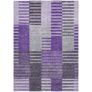 Homeroots 3' Brown Gold Taupe Striped Washable Area Rug - Perfect For Indoor And Outdoor Spaces, Durable Design 9' X 12' Polyester 581711